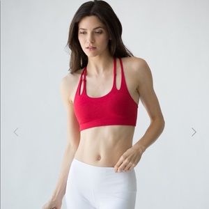 Montiel Activewear Teardrop Sports Bra Small 2 Red